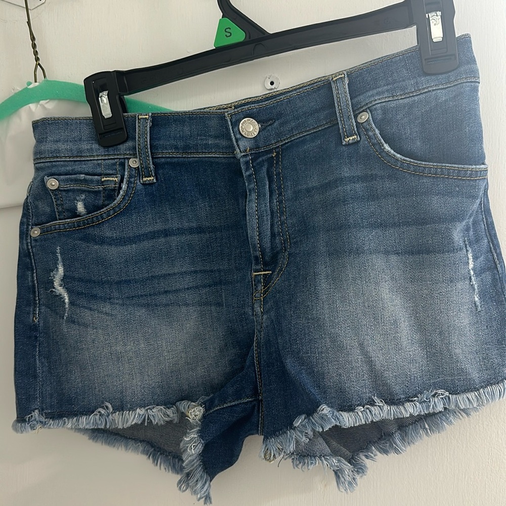 7 for all mankind jean shorts